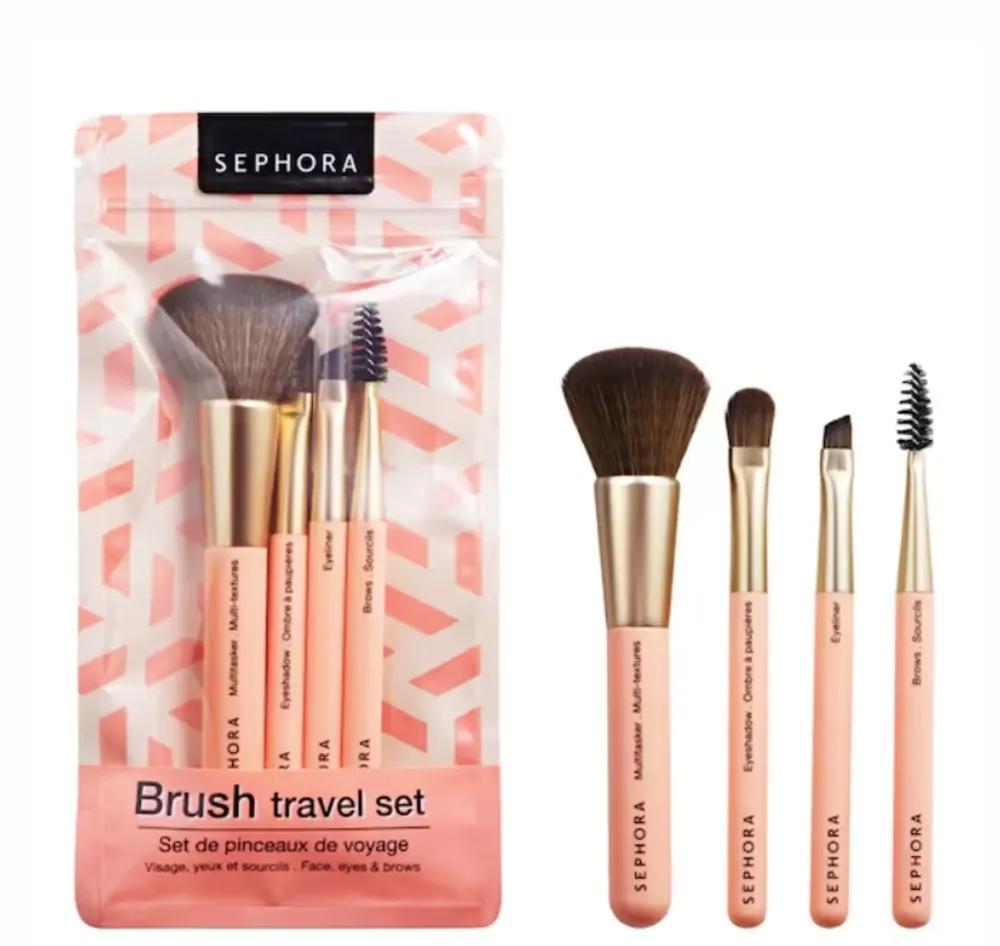 Sephora Collection Set Of Travel Brushes VeganFace, Eye And Eyebrow Brushesundefined