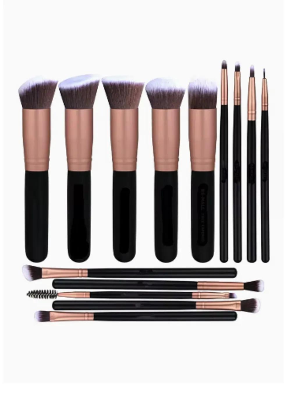 CYTHERIA 14-Piece Makeup Multi Use Brush Set Rose Gold/Blackundefined