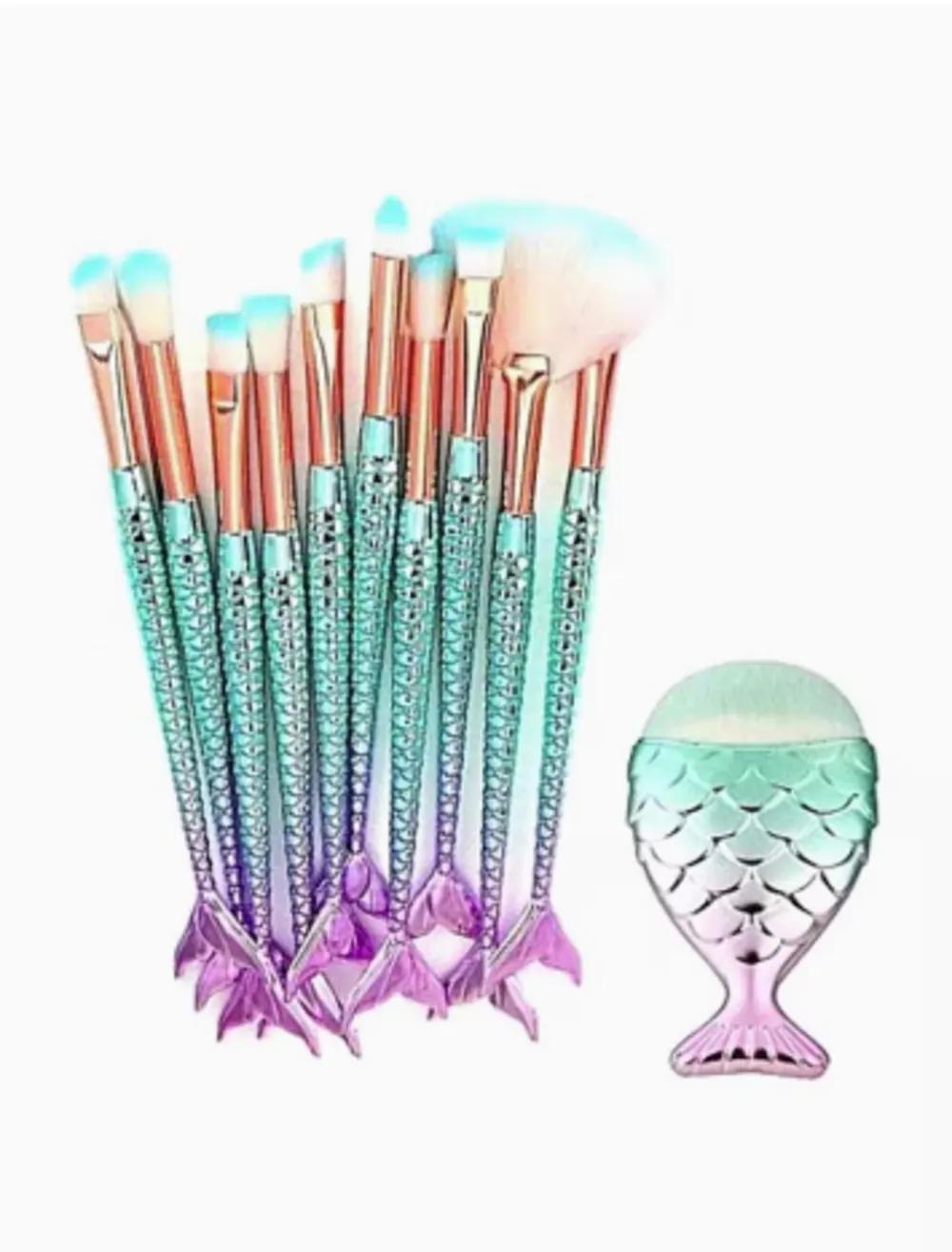 CYTHERIA 11-Piece Mermaid shape Makeup Brushes 700 G Multicolourundefined