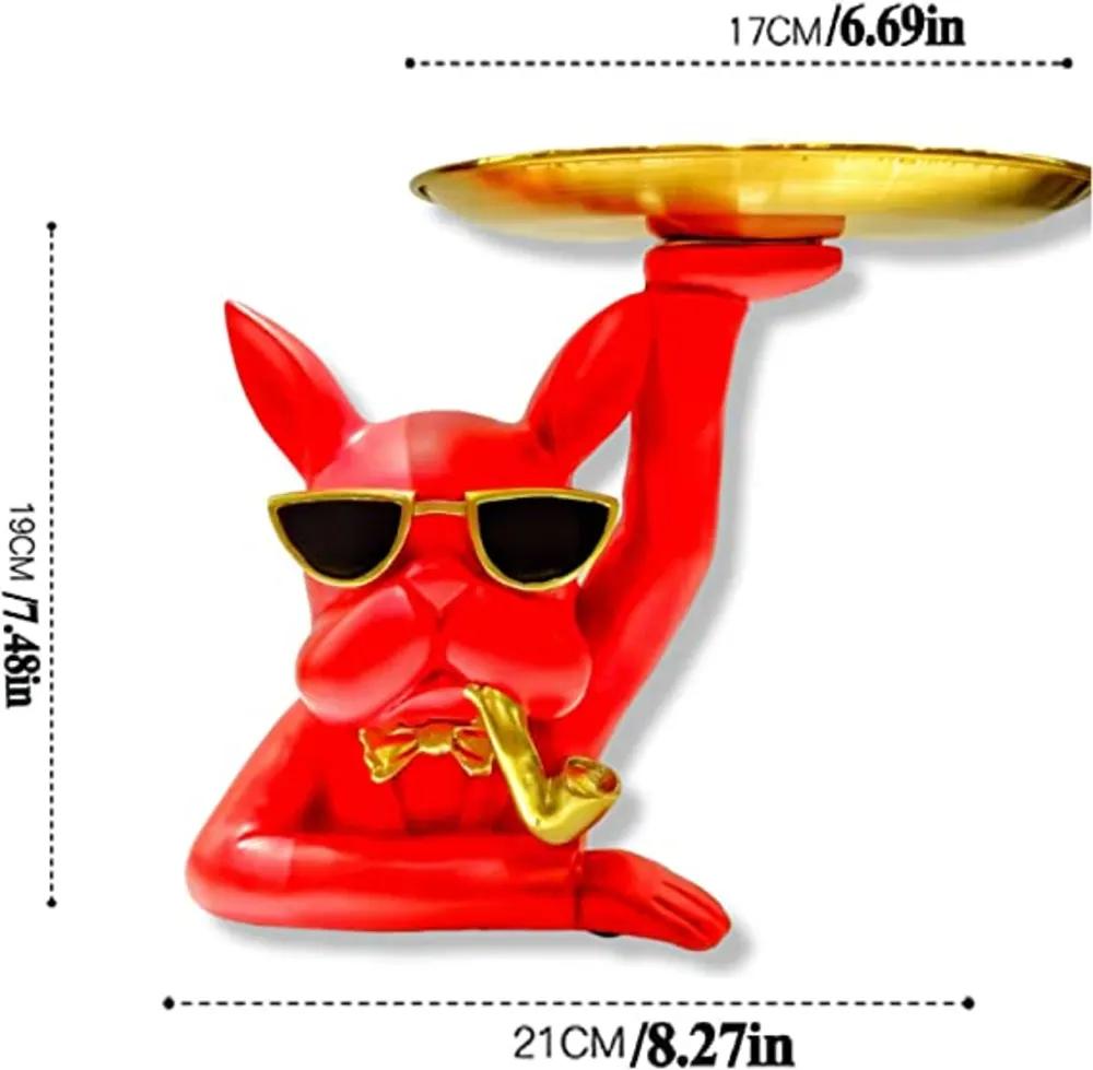Resin Bulldog Holding Storage Trayundefined