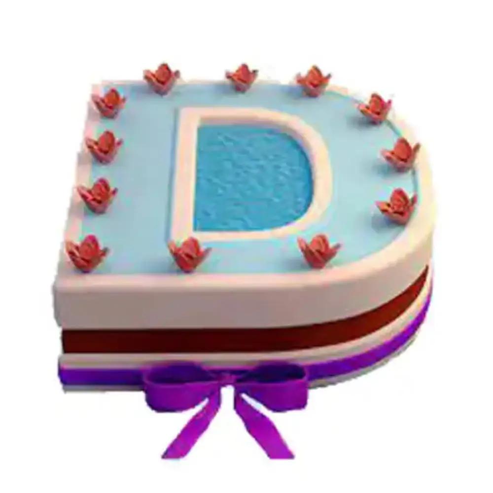 Letter D Shaped Cakeundefined
