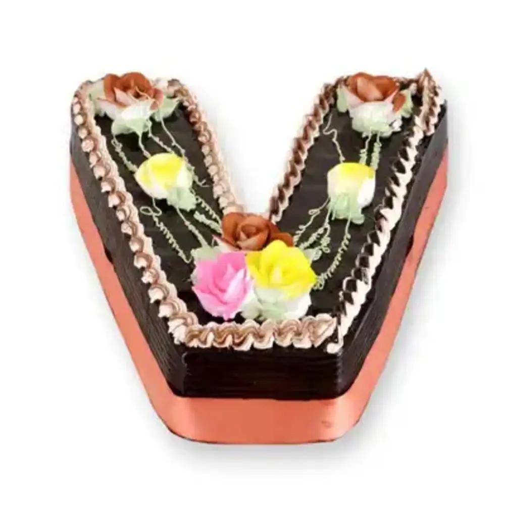 Letter V Shaped Cakeundefined