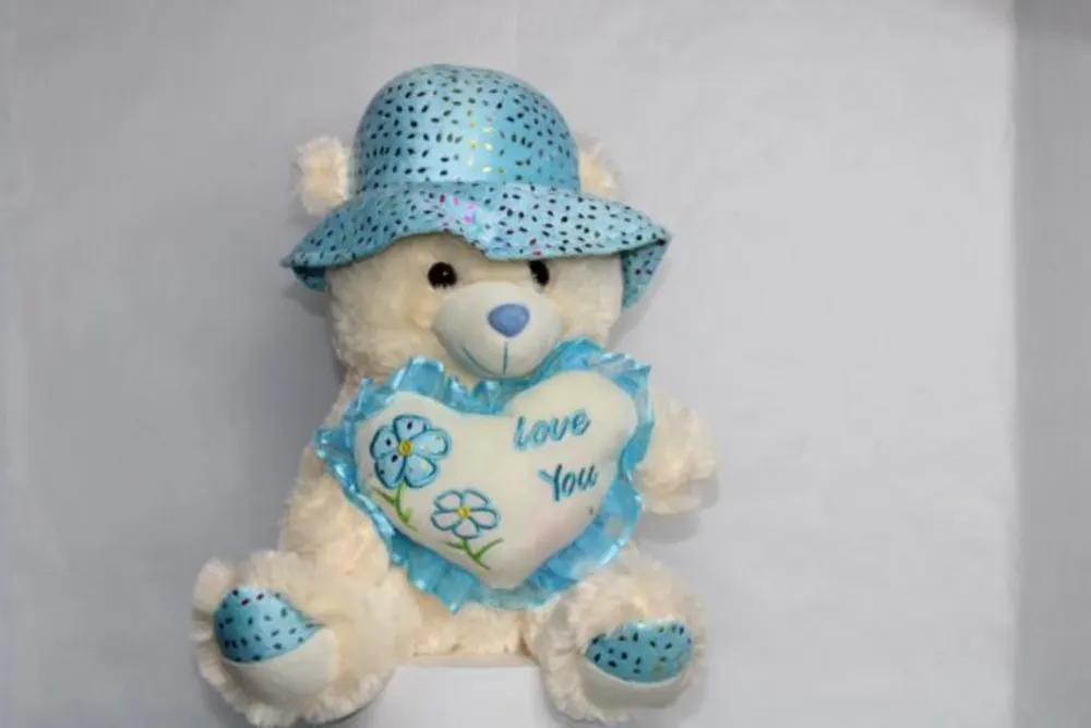 Teddy Bear Ivory and Turquoise colorundefined