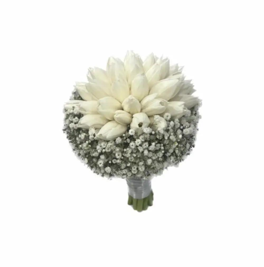 White tulip with white gypsophila Nundefined
