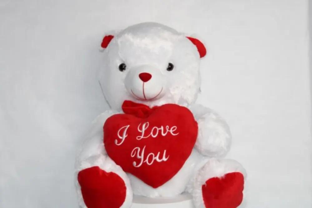 Teddy Bear White and Red Color Nundefined