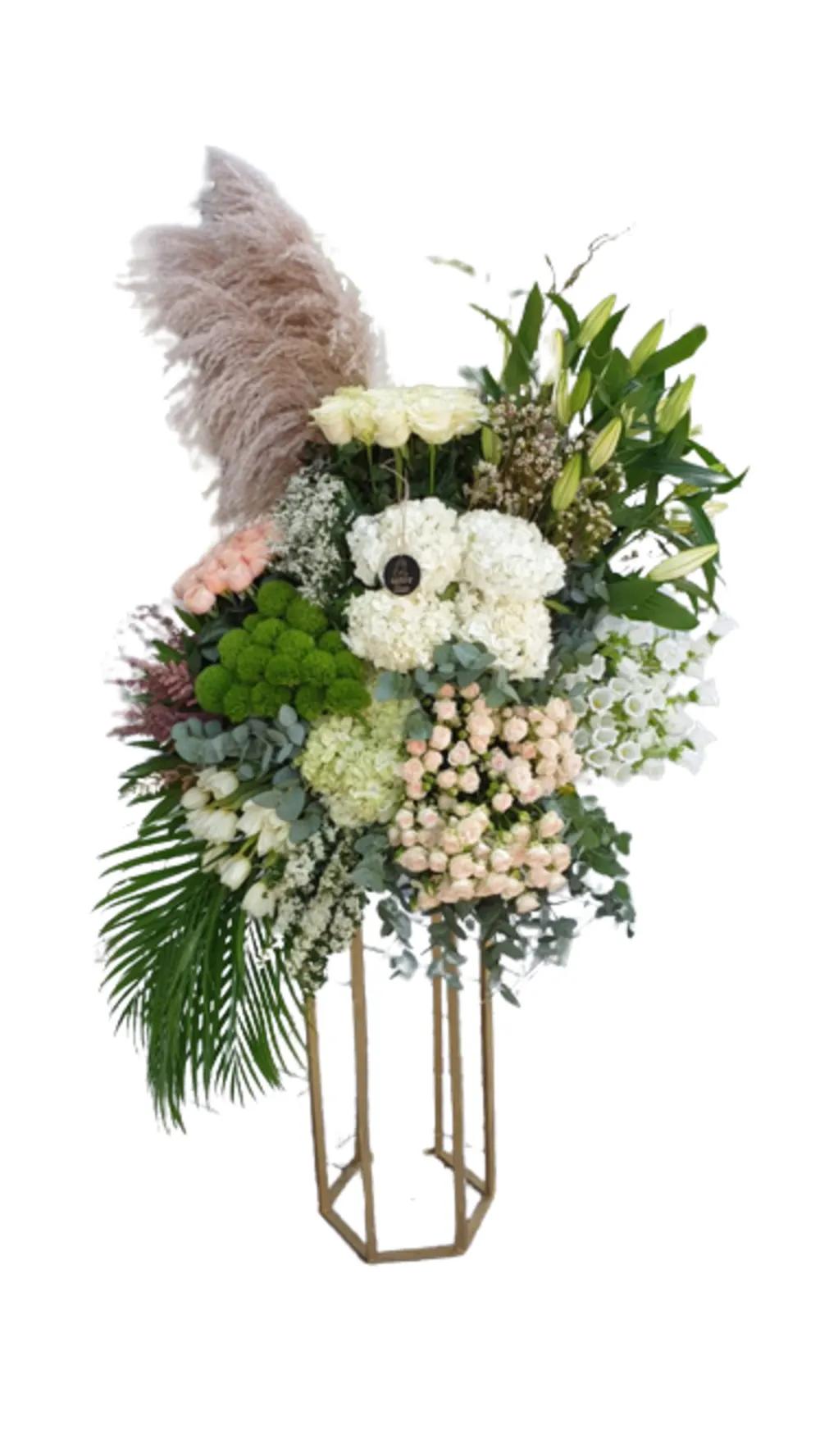 White Hydrangea and Lilies Standundefined