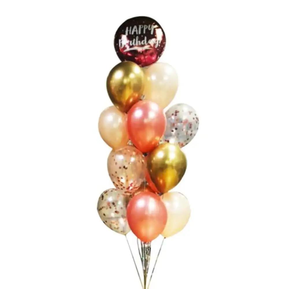 5 Ombre Rose Gold Balloon Bunchundefined