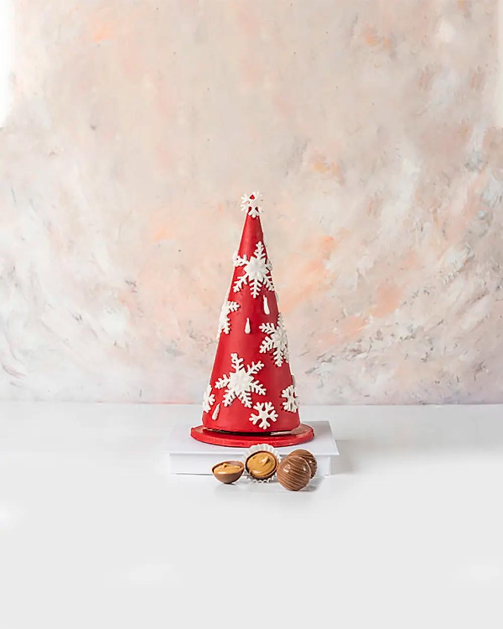 Red Tall Christmas Tree by NJDundefined