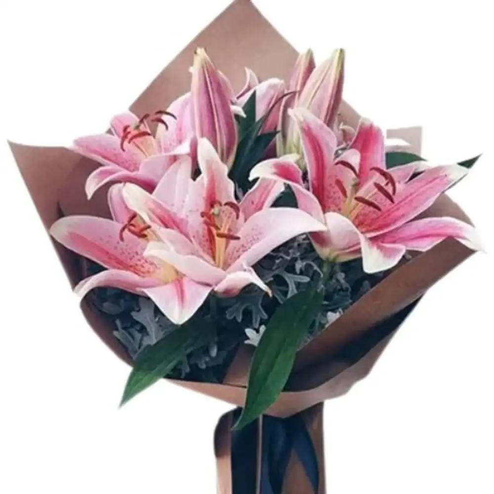 Bouquet Of Pink Liliesundefined