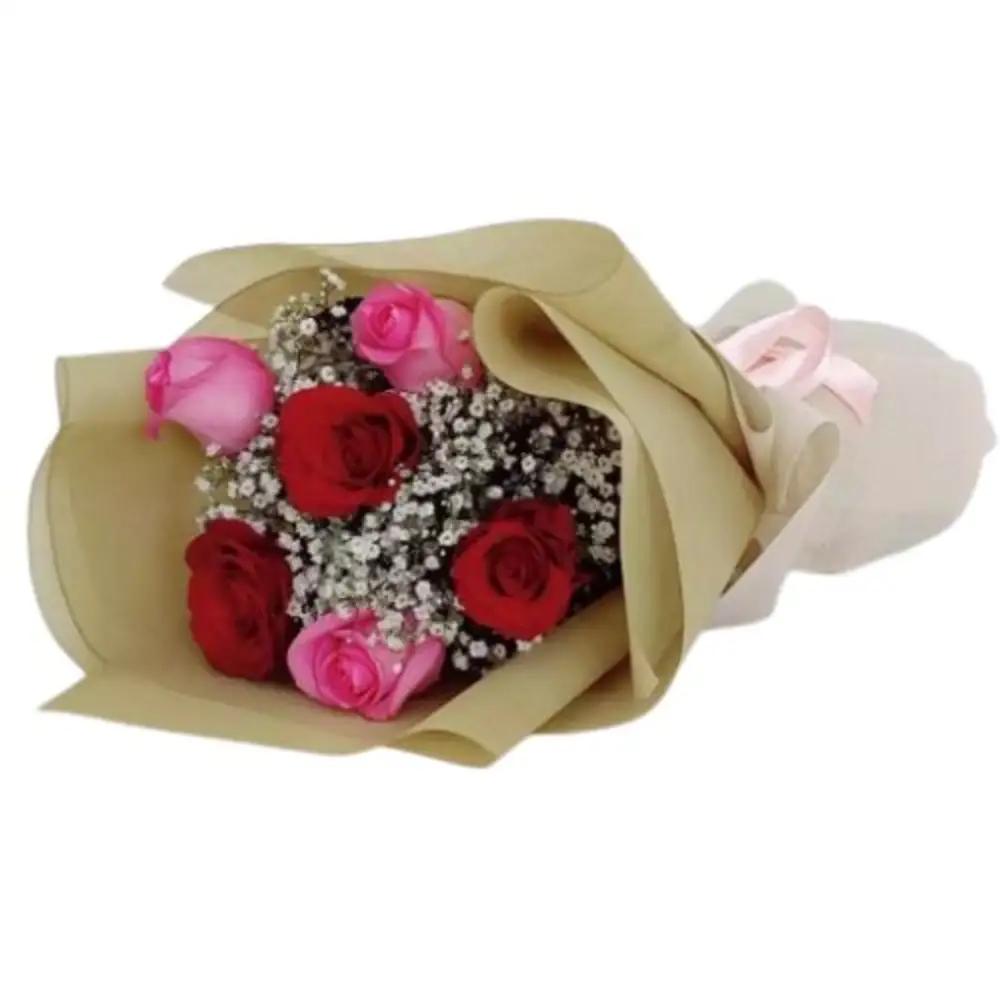 Mix rose bouquet with gypsum seedsundefined