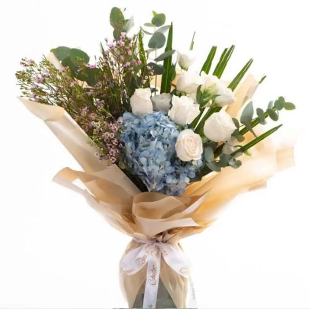 Hand Bouquet Hydrangea Blue