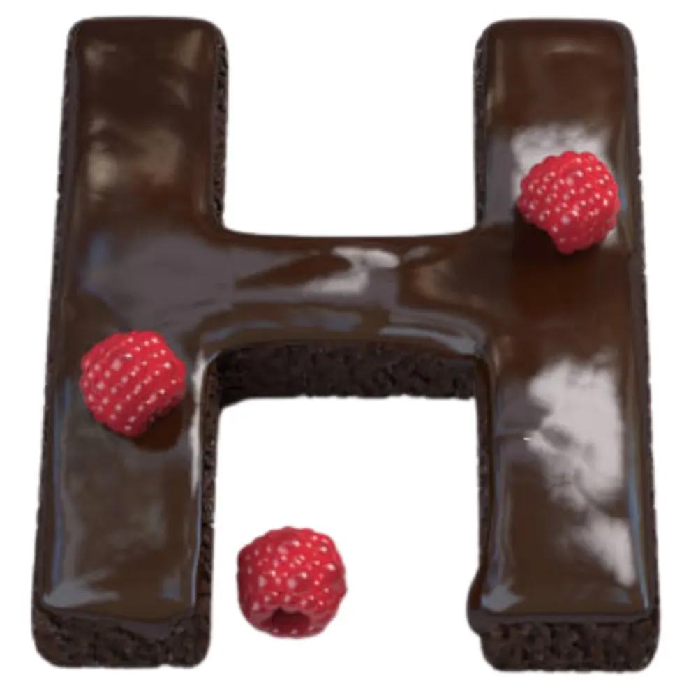 Letter H Shaped Cakeundefined