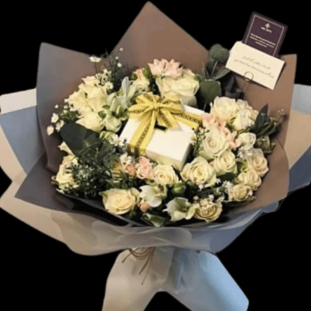 A bouquet of roses with juiceundefined