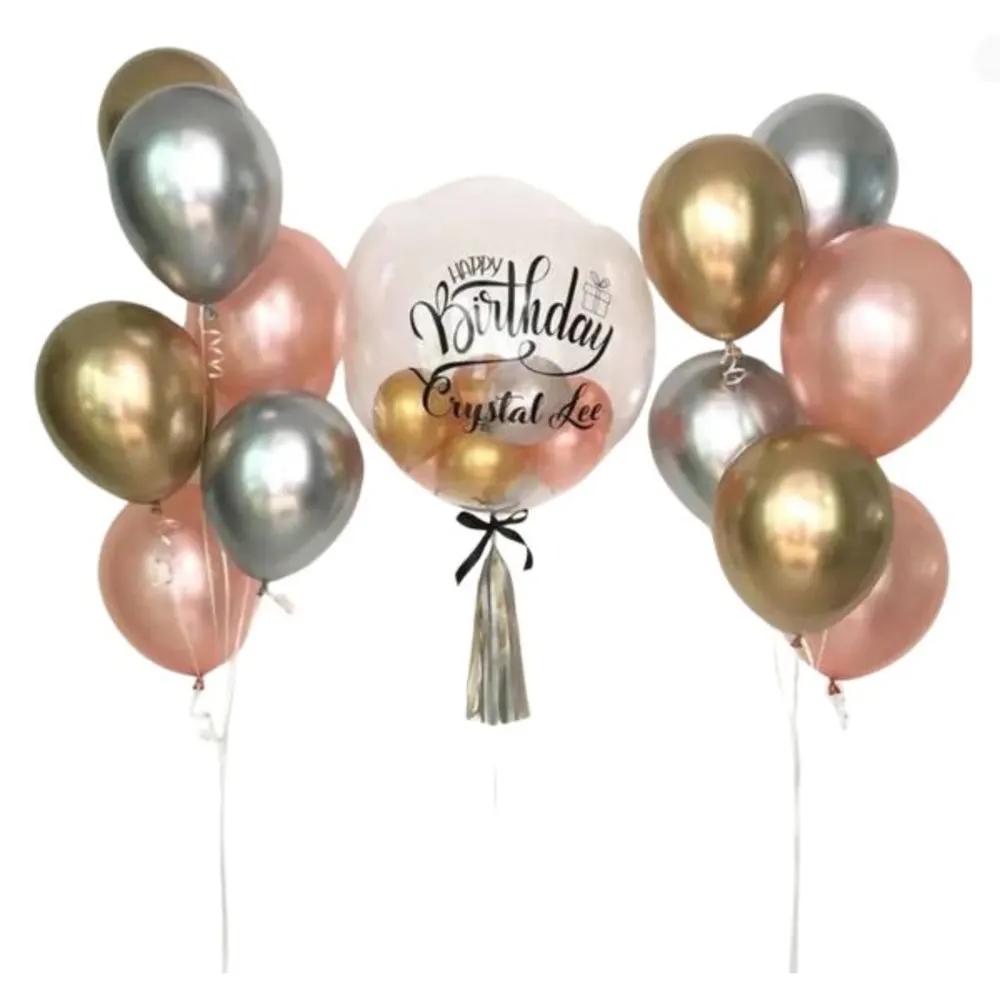 Customized Balloon Bouquet With Gold- Rose Gold- Silverundefined