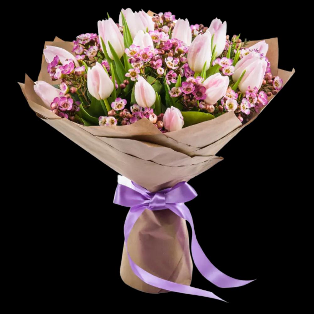 Sparkling pink tulip bouquet