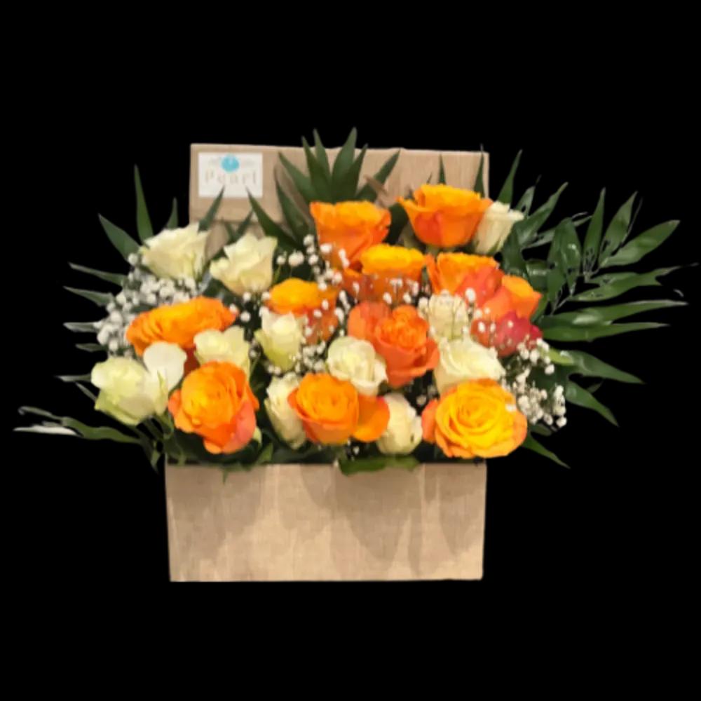 Wonderful Mixed Orange Flowers Basketundefined