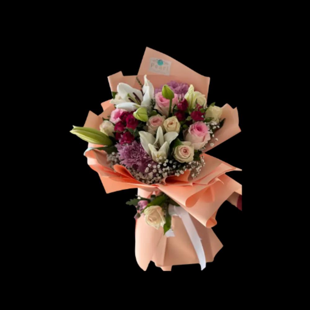 White & Pink Lovely Bouquetundefined