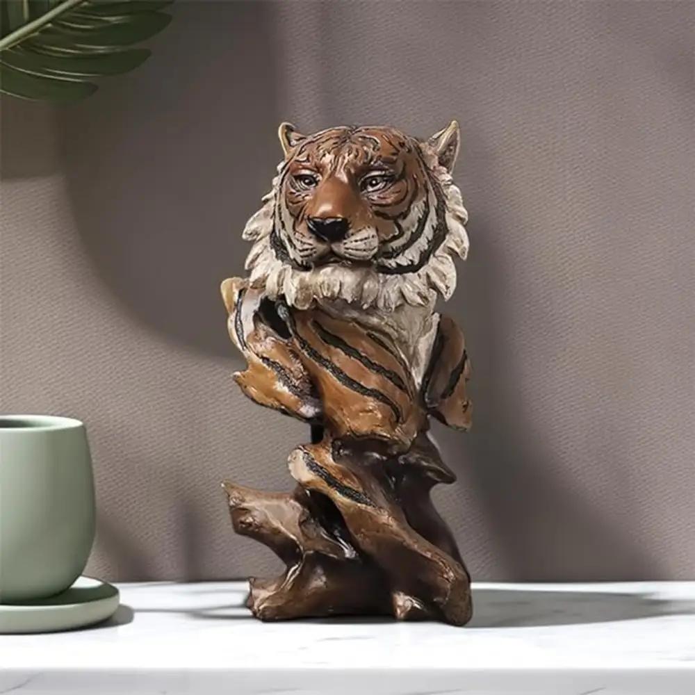 Resin Tiger Head Bust Statue Sculptureundefined