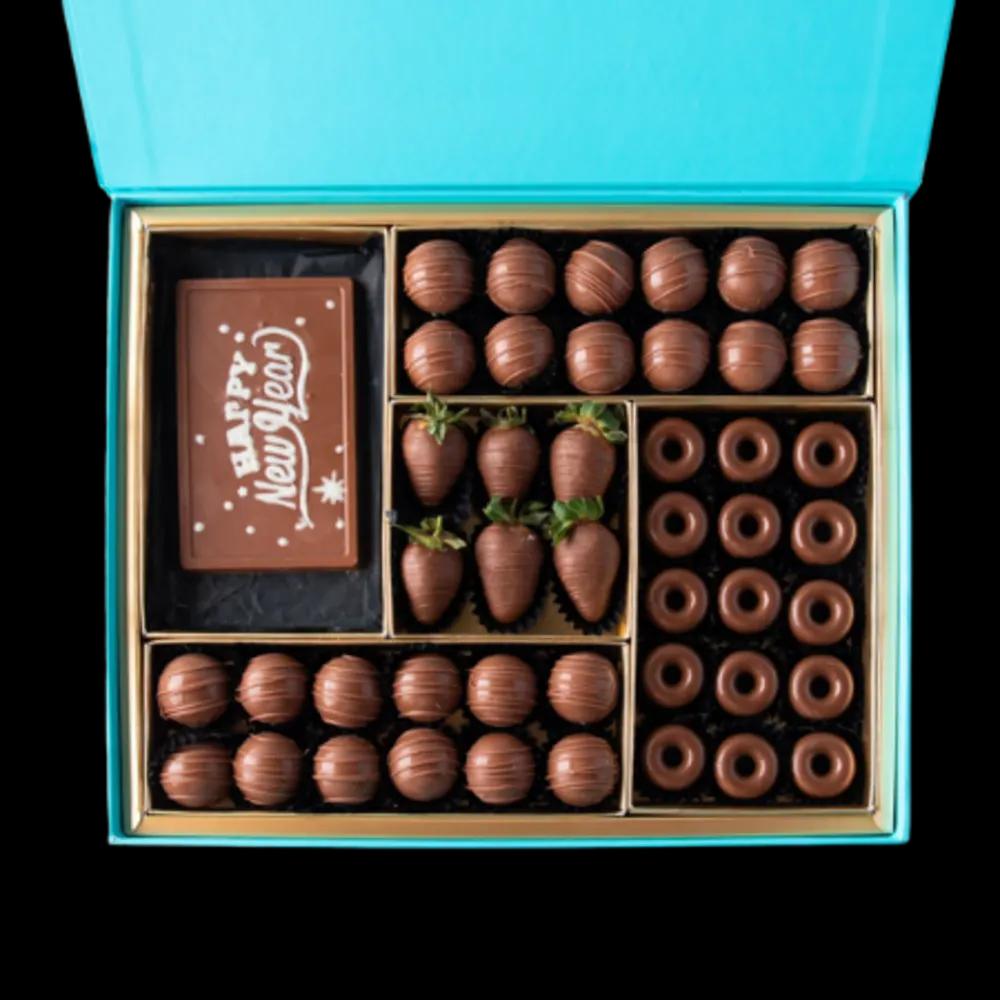 Chocolates and Strawberries New Year Greetings by NJD