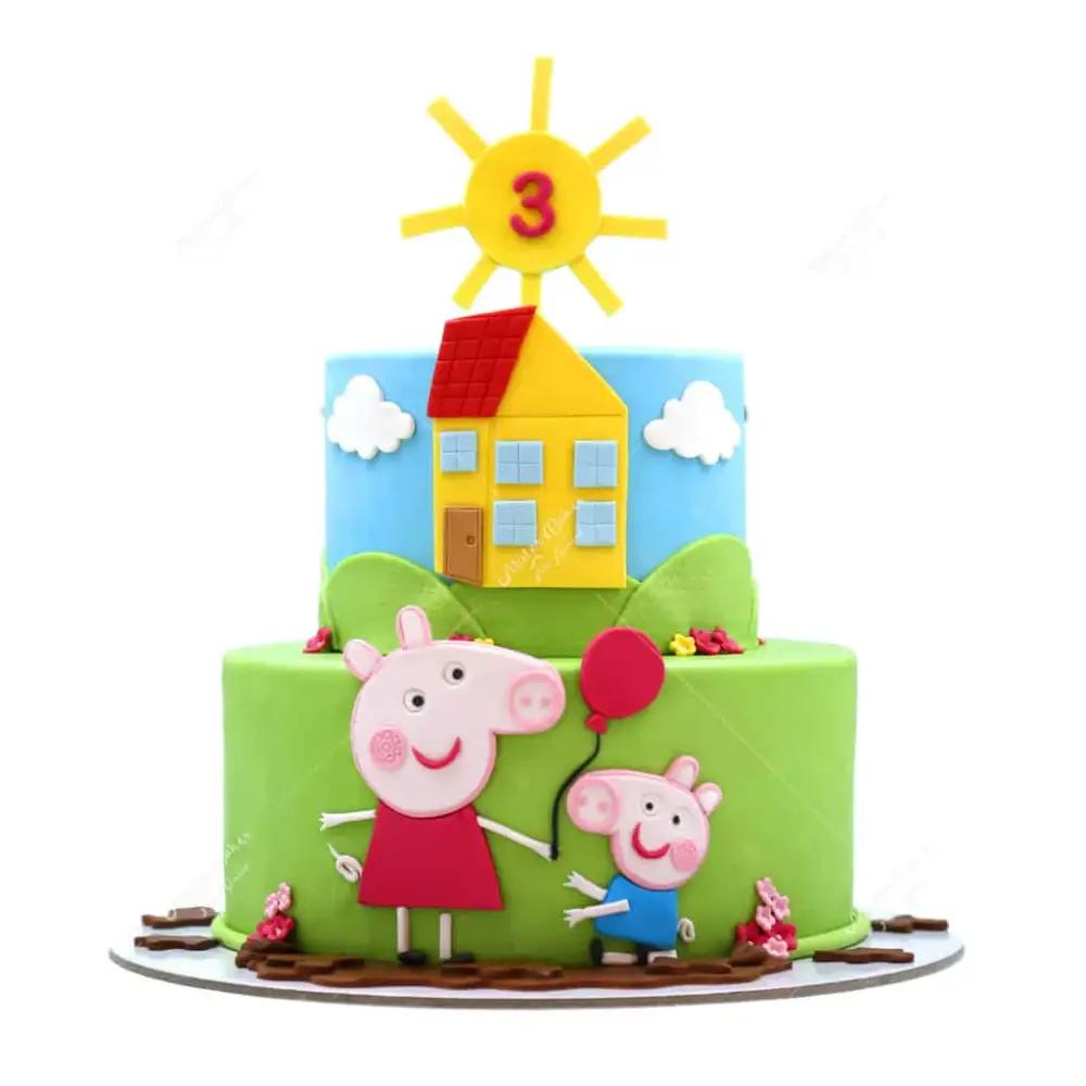 Peppa Pig Tier CakePeppa Pig Tier Cake, Birthday cake, كيك أعياد الميلاد