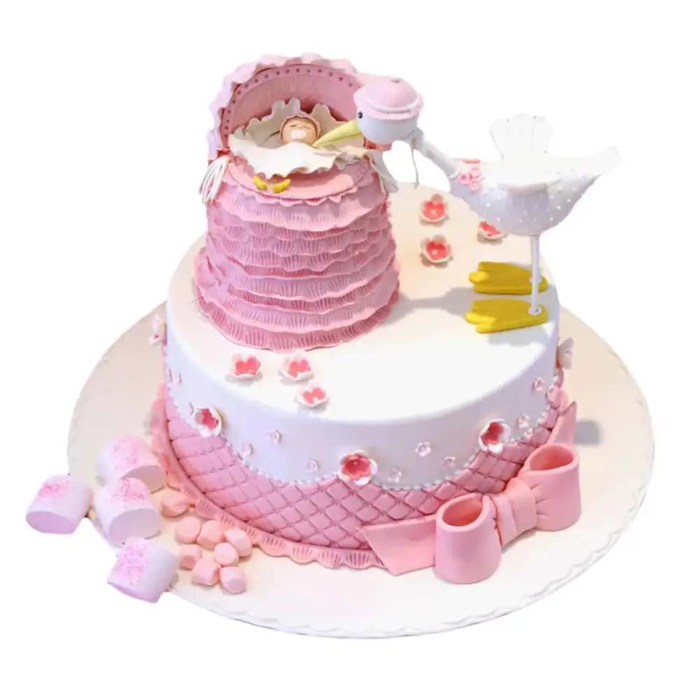 Bird Baby Shower Cake