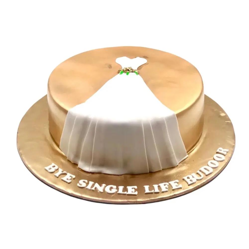 Bride To Be Gold Cake