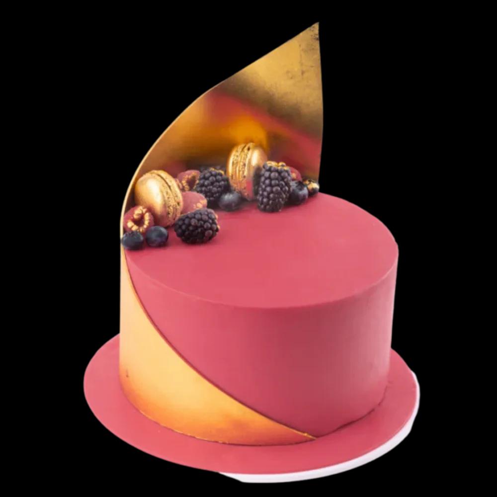 Golden Wrap Berries cakeundefined