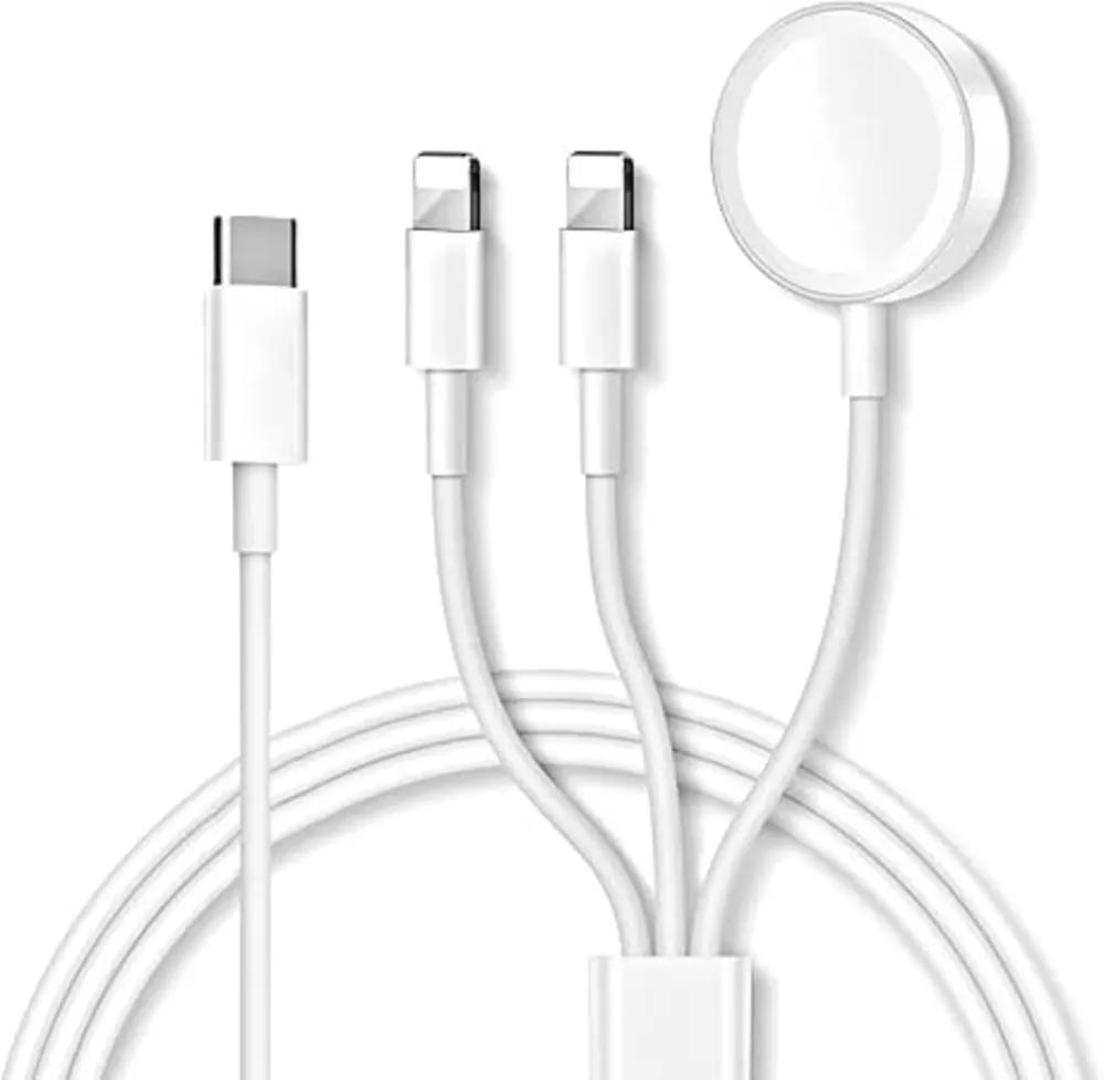 Terrifi 3 in 1 charger cable for watches and mobile phones, multi USB charging cable - Type C cable, fast magneticundefined