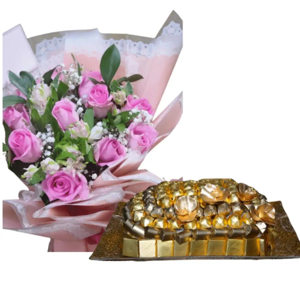 pink vase WITH Chocolate tray 2undefined
