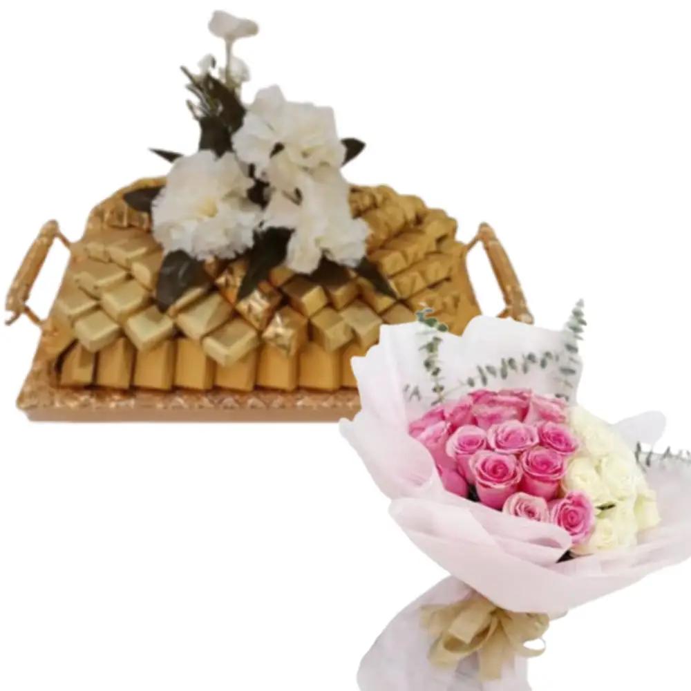 tray chocolate mix 10 with Mix pink with white.undefined