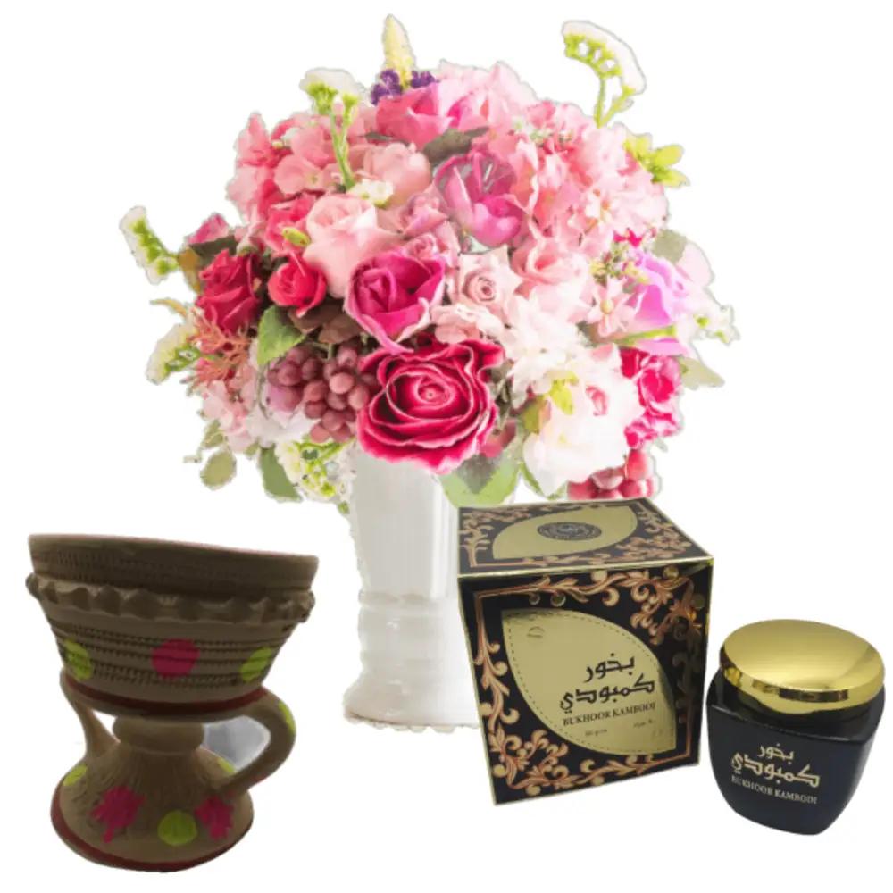 Corporate Gifts mubkhara with bokhoor and flowers 14undefined