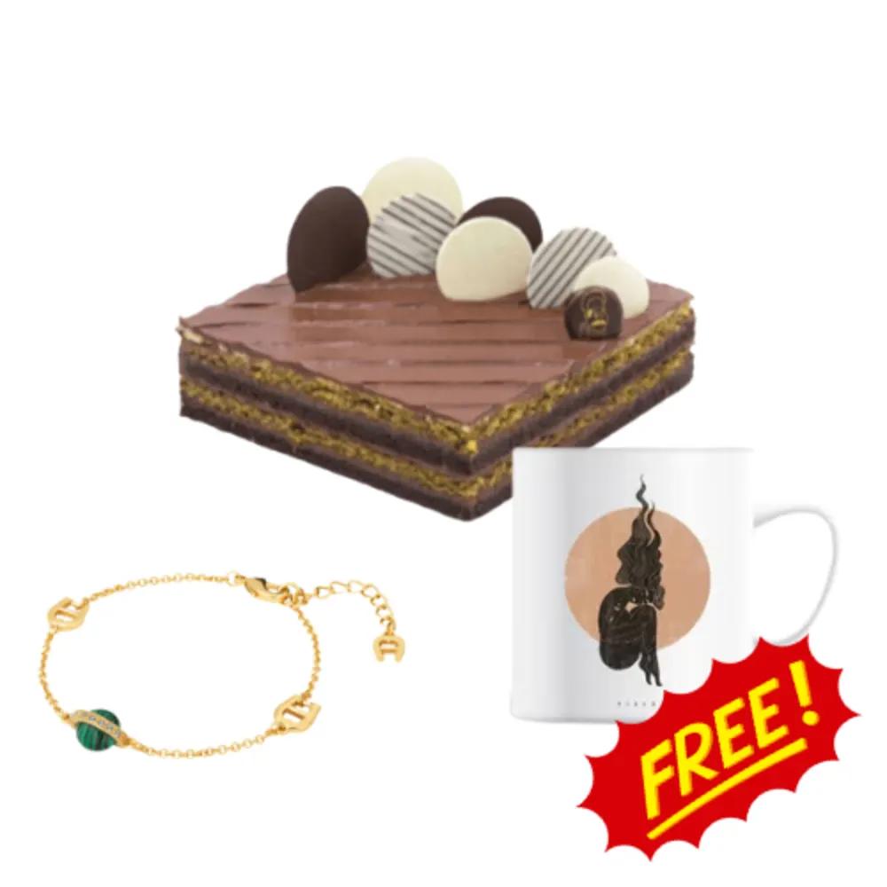 pistachio nutella cake with aiger braceletundefined