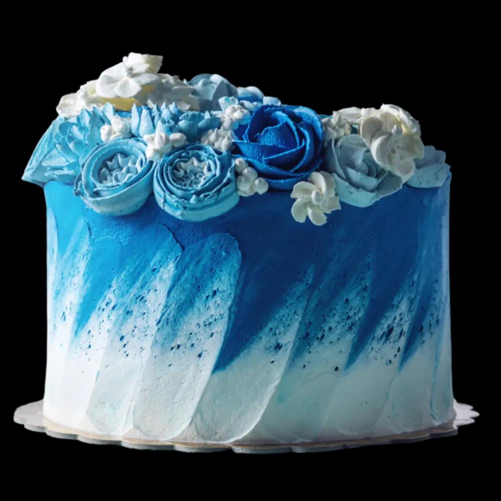 White and blue cream cake1undefined