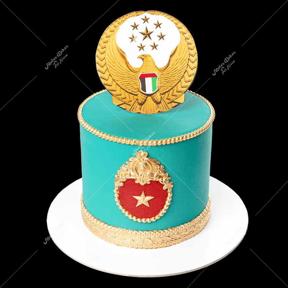 Military Blue Cake