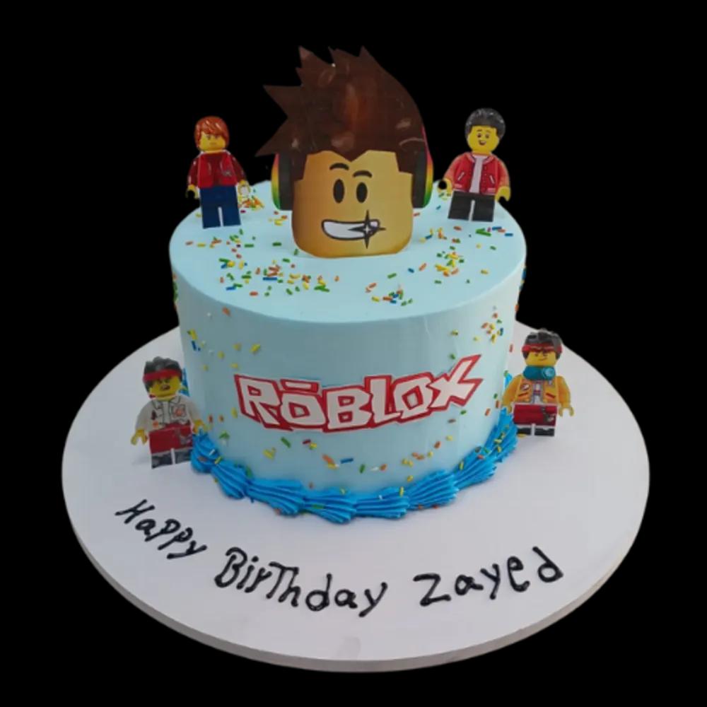 Blue roblox cakeBlue Roblox Cake, Fun Birthday Cake Delivery, Birthday Cake Delivery, توصيل كيك عيد ميلاد, كيك عيد ميلاد