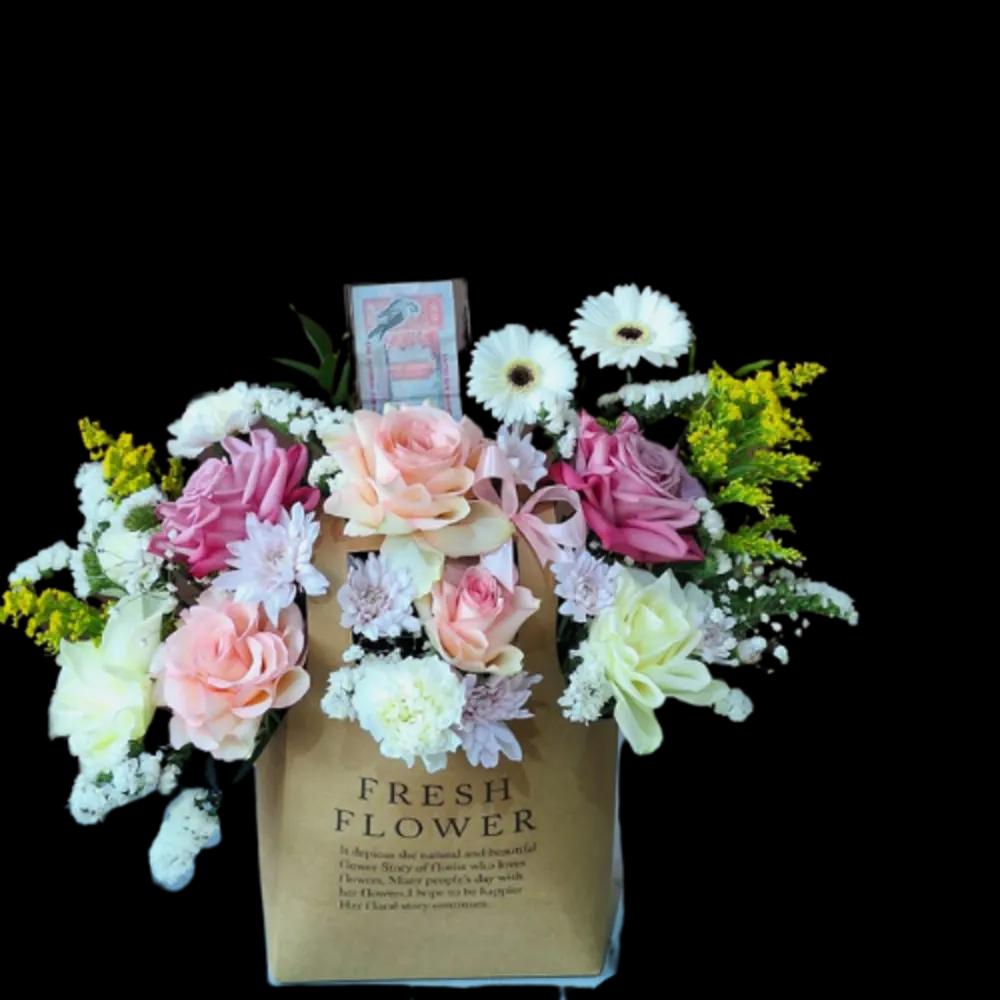 Colorful roses box..undefined