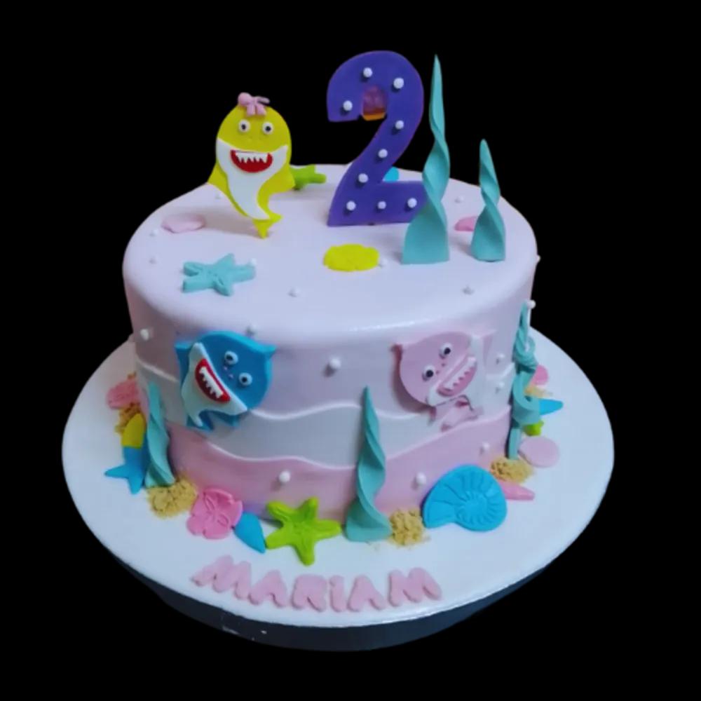 Colorful shark cakeundefined