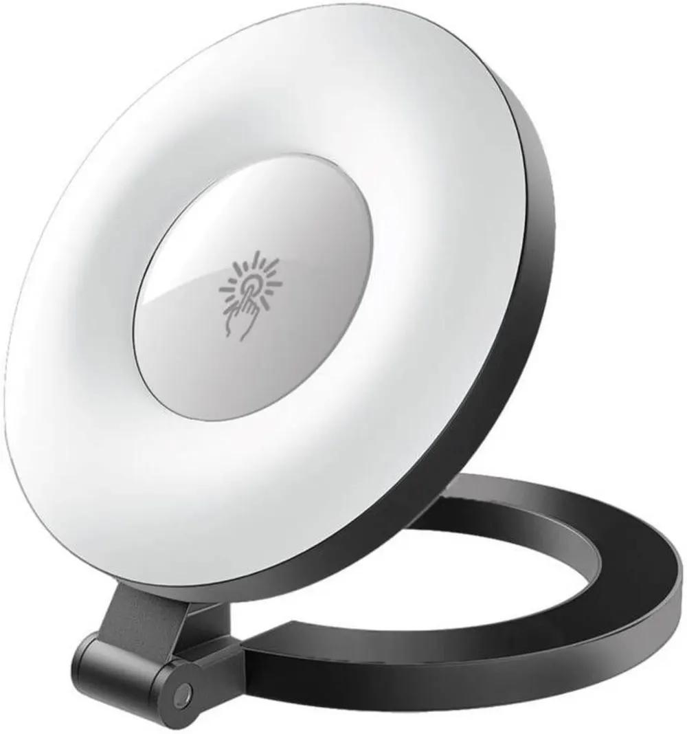 Promate Maghalo Ultra-Slim MagSafe Compatible Rechargeable LED Ring Light, Ultra Bright LED, MagSafe Compatible, 180° Flip,undefined