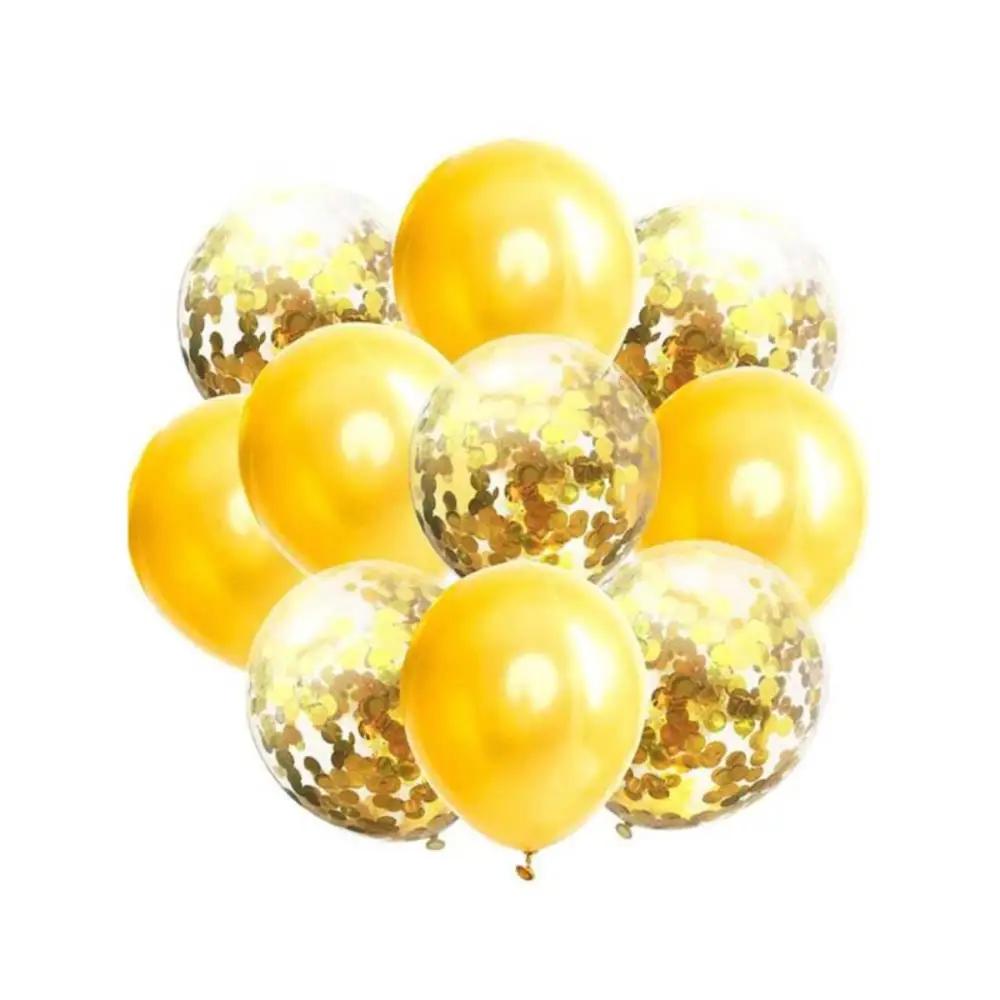 5 ballons yellow and goldundefined