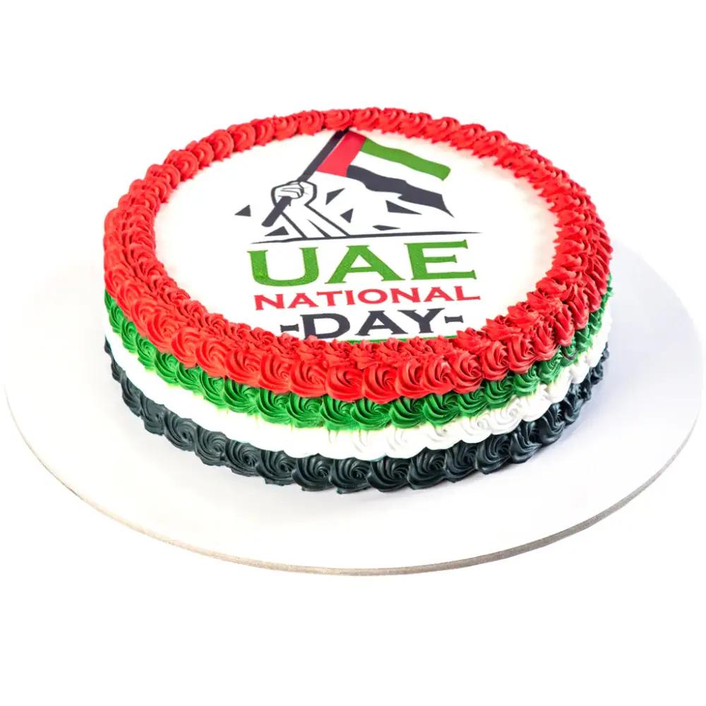 UAE Flag Colored Sponge Cakeundefined