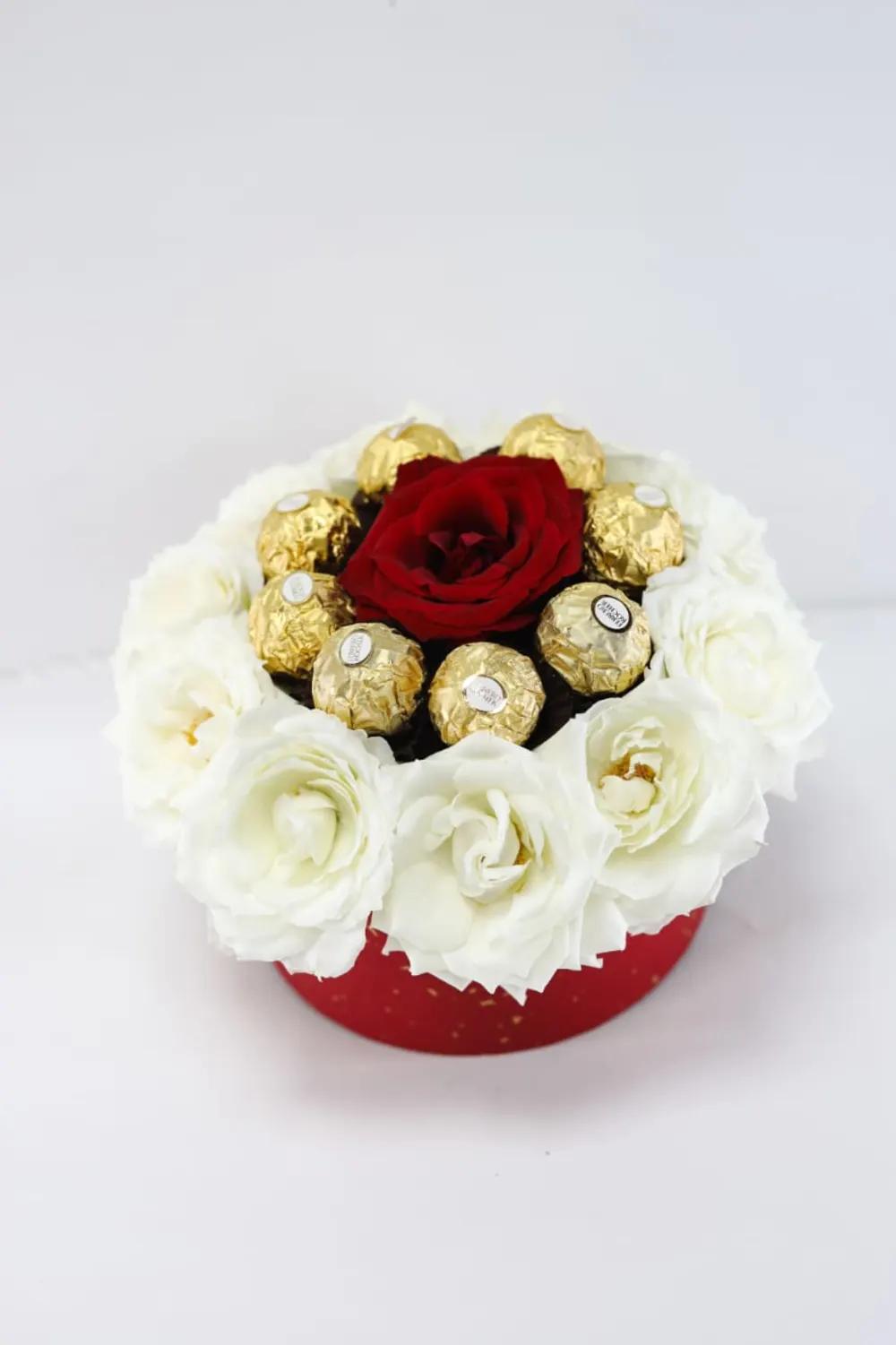 A box of elegant, colorful flowers 4undefined