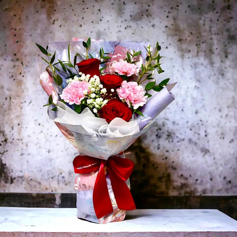 HM0007 Rose & Carnation Hand Bouquetundefined