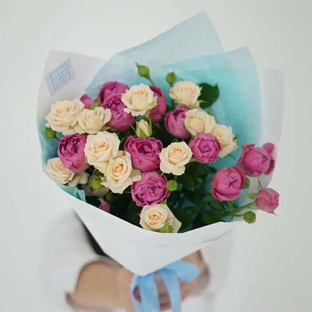 "Peony Spray Rose Bouquet + Gift Message Cardm