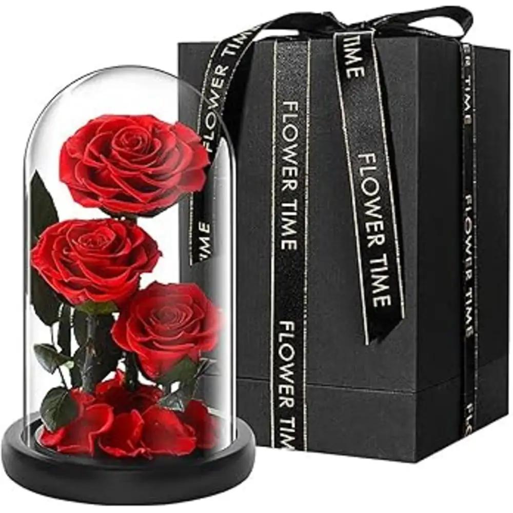 3 Dry flowers with face vase
