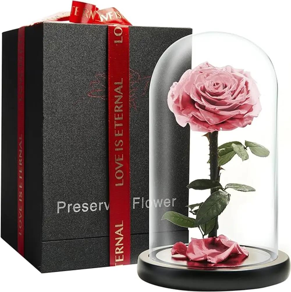 Forever Rose - purple with ribbon