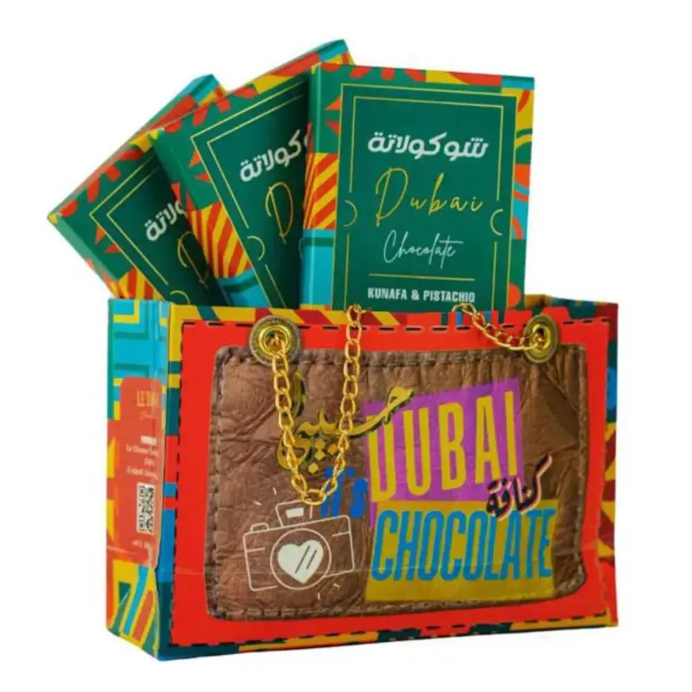 CHOCOLATE DUBAI OFFER (3PCS)Dubai Chocolate Offer, Pistachio Kunafa Chocolate, Dubai Chocolate Gift Set, عرض شوكولاتة دبي, شوكولاتة بالفستق والكنافة, مجموعة شوكولاتة دبي