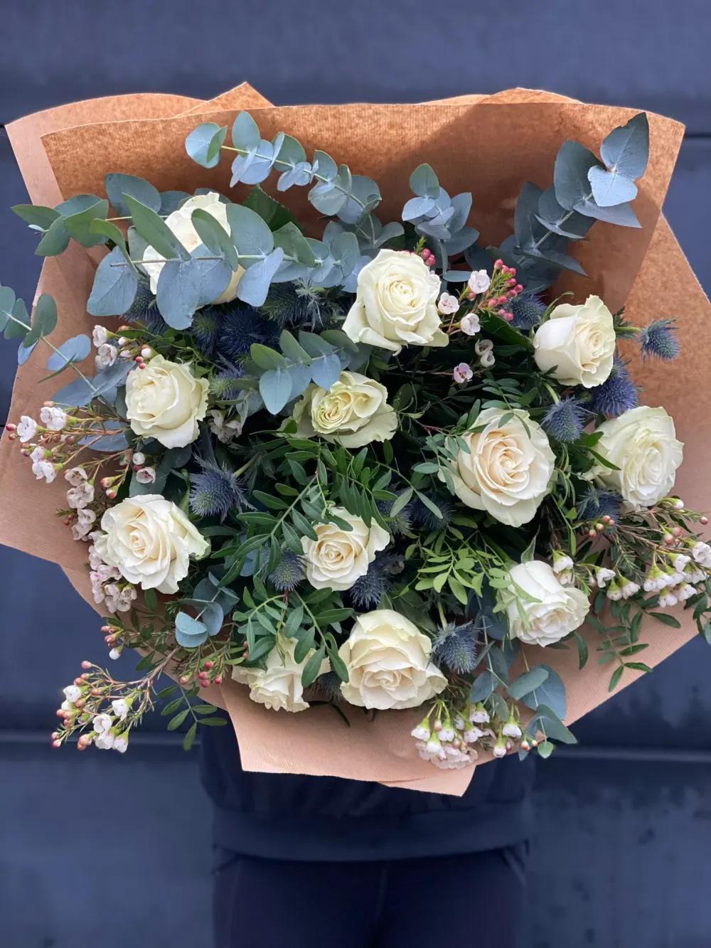 Classic White Rose Bouquetundefined