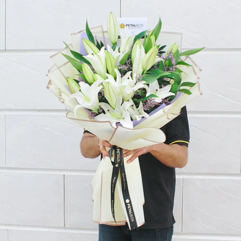 Lilies BouquetLilies Bouquet for Birthday and all occasions , Lily flowers UAE