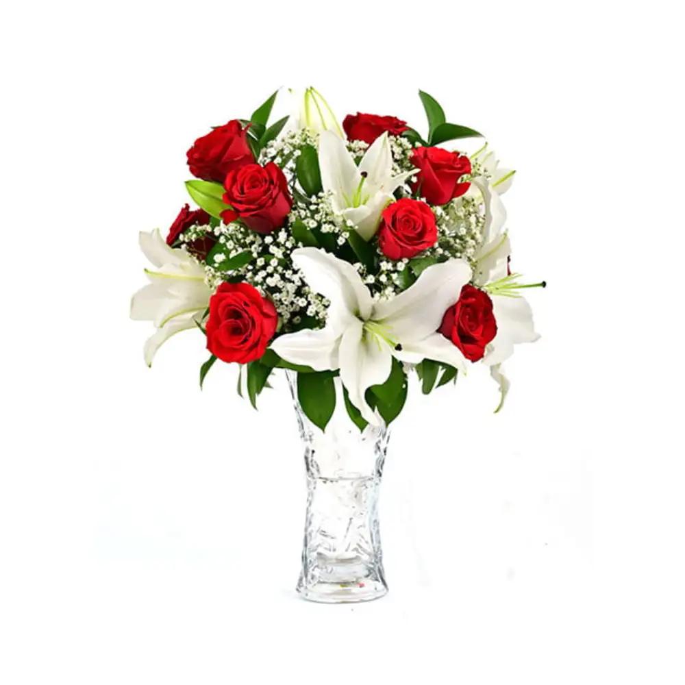 Lilies and Roses Vase