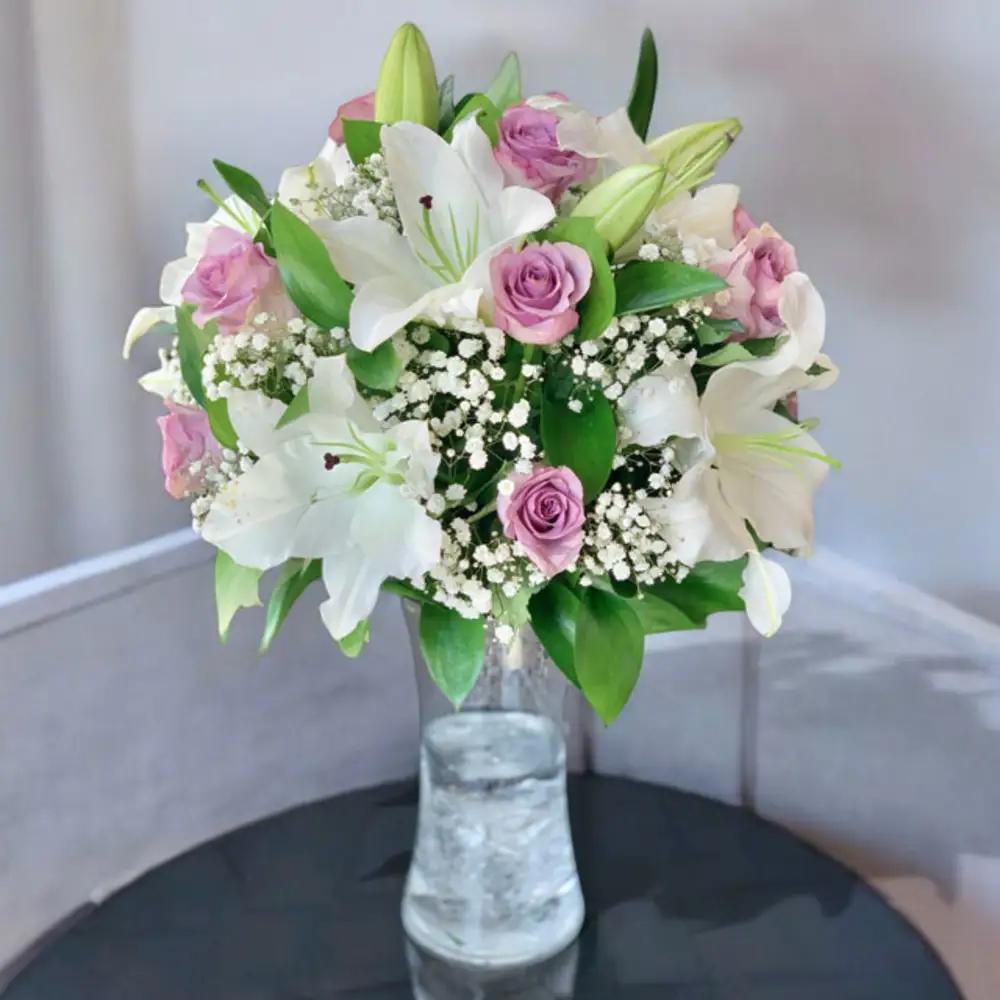 Purple Roses and Lilies